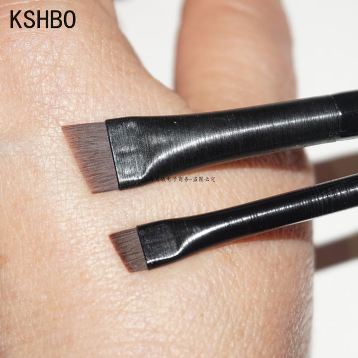 Angled Eyebrow Brush Set for Women | 2-Piece Synthetic Bristle Brushes | Precise Brows &amp; Clean Eyeliner Edges Daily