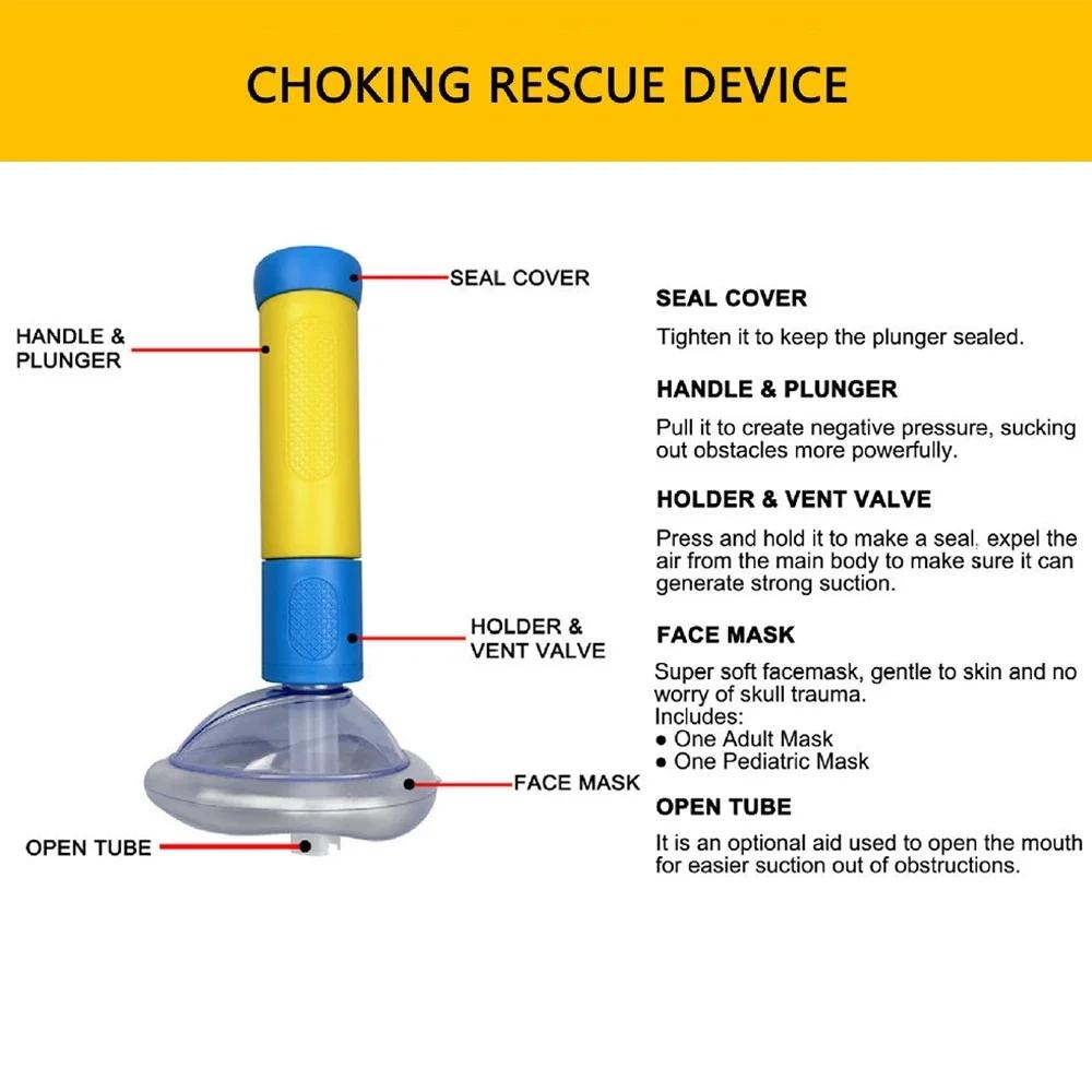 Anti Choking Device Medical-Grade Plastic | Spring-Loaded Suction Mechanism | Quick Emergency Airway Relief Tool