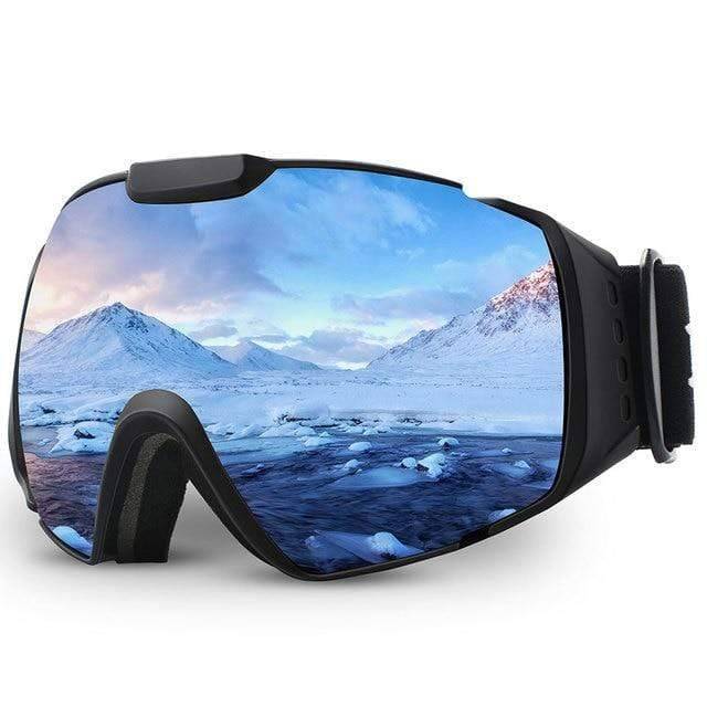 Anti-Fog Ski Goggles OTG Compatible | Spherical PC+UV Lens for Anti-Glare | Fits Helmets &amp; Prescription Glasses