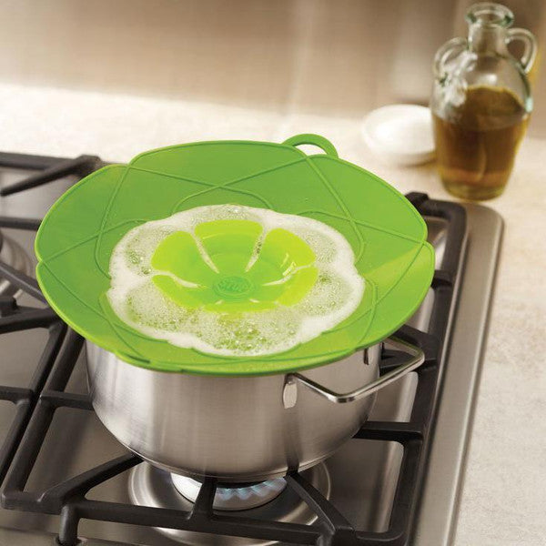 Anti-Spill Lid Cover Silicone | Boil-Over Spill Stopper, Heat-Resistant, Microwave Safe | Prevents Stovetop Spills and Mess