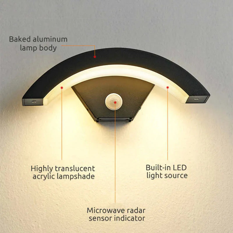 AureliaGlow | Modern Durable Outdoor Wall Lantern with Motion Sensor 7