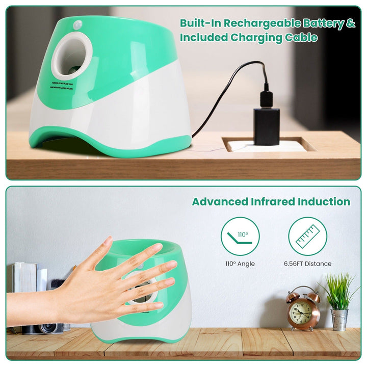 Automatic Dog Ball Launcher | 3 Distance Settings | Infrared Safety Sensor | 5-Hour Battery | Includes 6 Balls