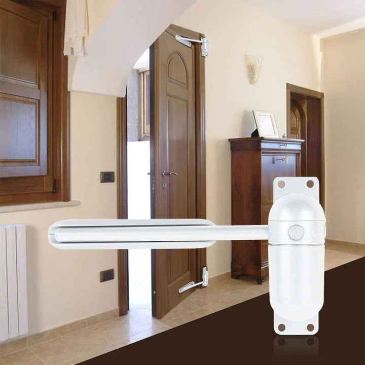 Automatic Door Closer | Quiet Cushioned Closing Mechanism | Reduces Drafts, Noise &amp; Energy Loss in Home Interiors