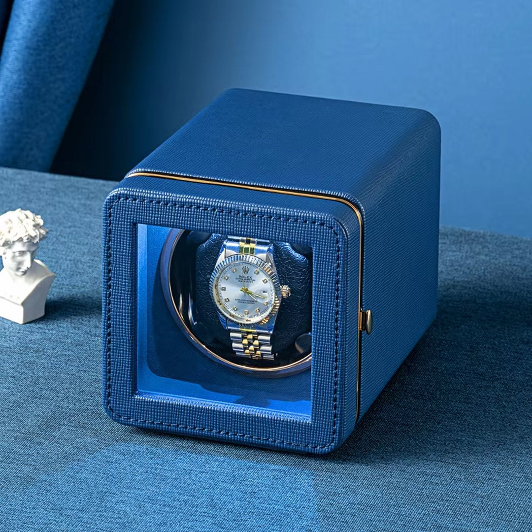 Automatic Watch Winder | 5 Rotation Modes | USB Type-C | Quiet Japanese Motor | PU Leather