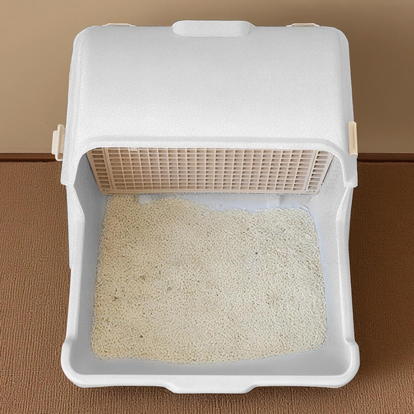 Automatic Cat Litter Box with Built-In Tipping Tray | Odourless Design for Easy Cleaning 1