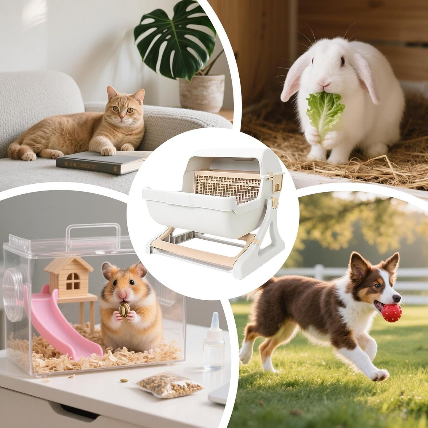 Automatic Cat Litter Box with Built-In Tipping Tray | Odourless Design for Easy Cleaning 3