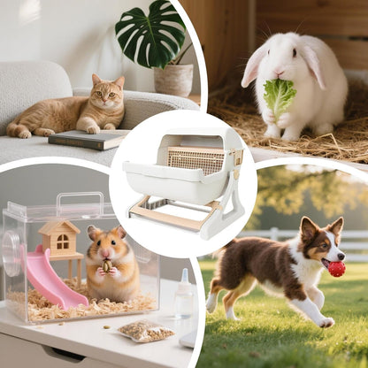 Automatic Cat Litter Box with Built-In Tipping Tray | Odourless Design for Easy Cleaning 3