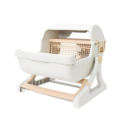 Automatic Cat Litter Box with Built-In Tipping Tray | Odourless Design for Easy Cleaning 4