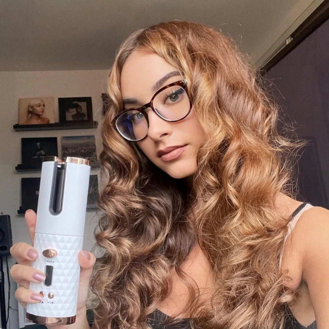 Automatic Hair Curler – Cordless Fast Heating | Rechargeable Hair Styling Tool 0
