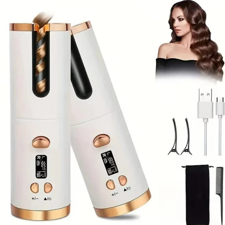 Automatic Hair Curler – Cordless Fast Heating | Rechargeable Hair Styling Tool 1