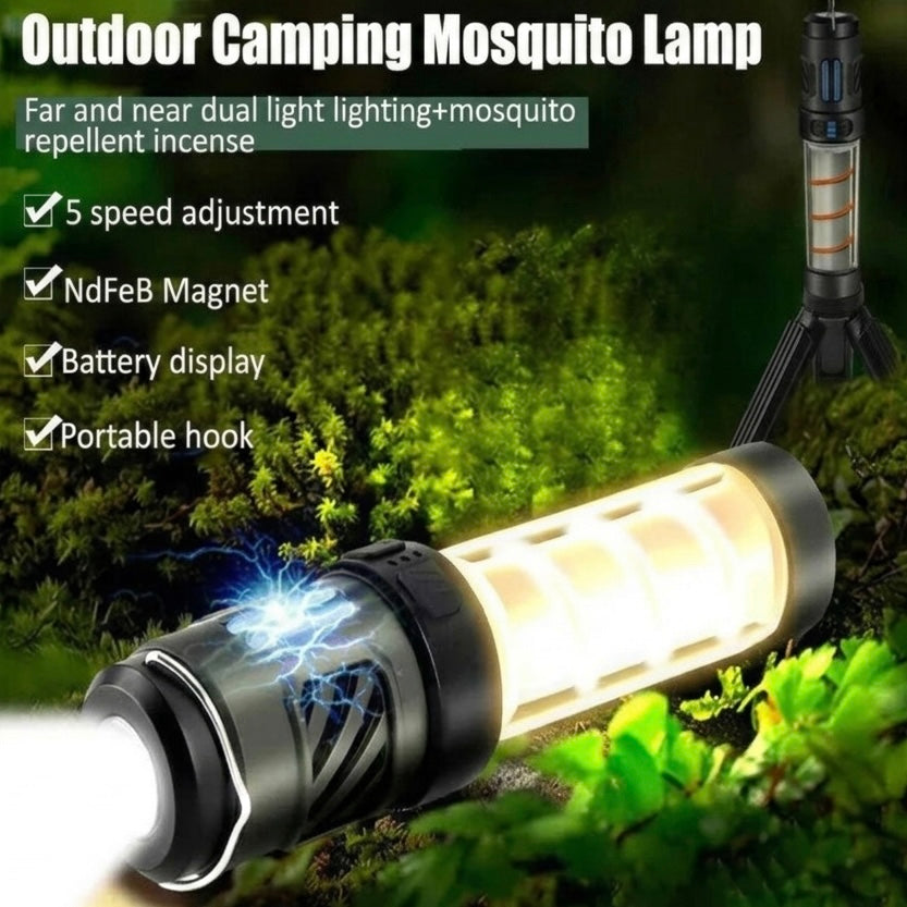 Outdoor Mosquito Repellent Light | Adjustable Brightness | USB-C Rechargeable | 3–15hr Battery
