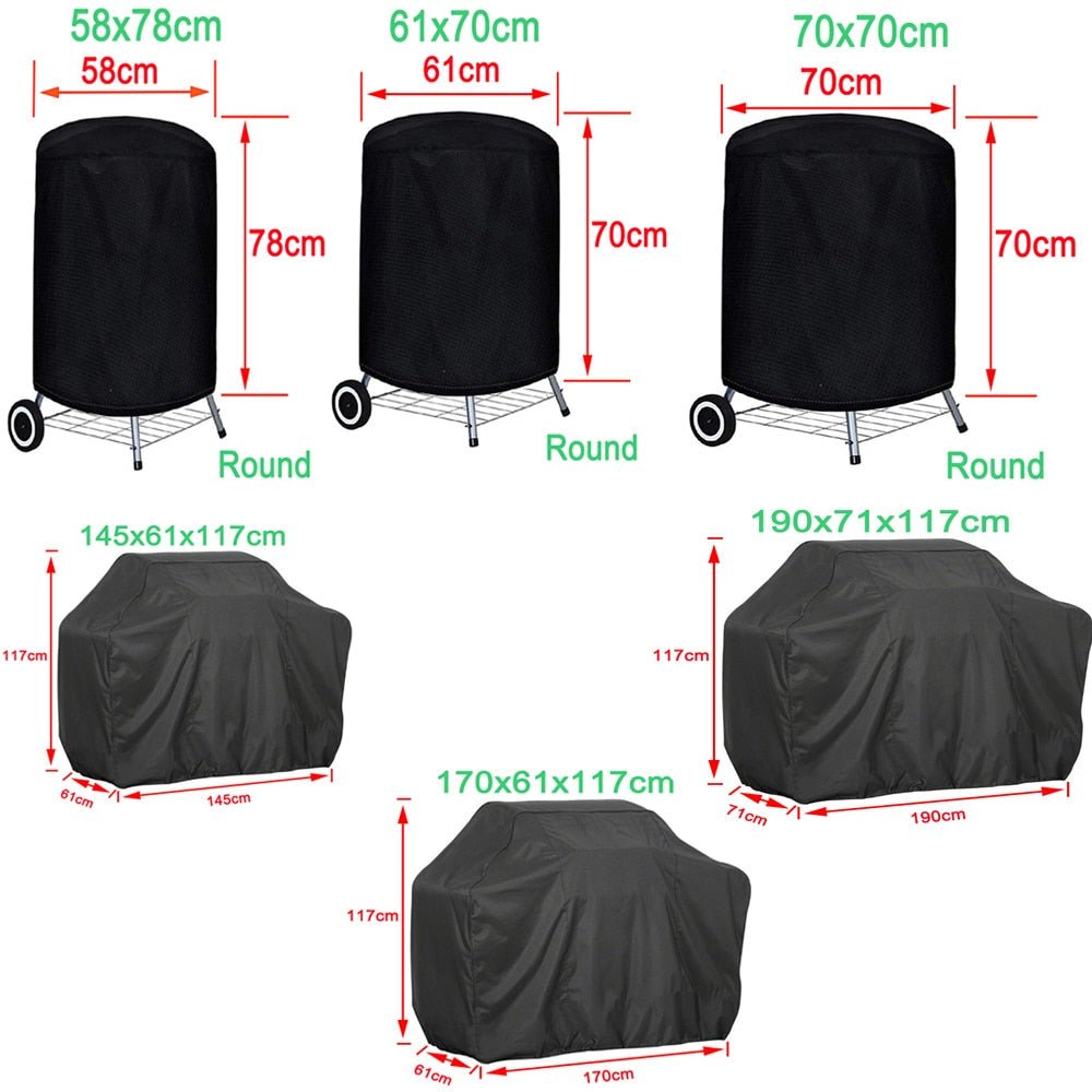 BBQ Waterproof Cover Outdoor | Domed Top, Drawcord Hem