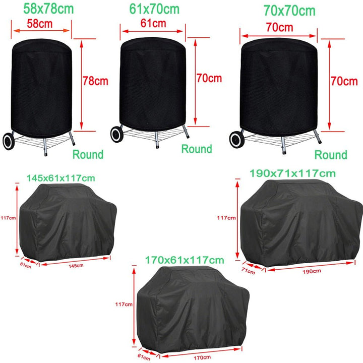 BBQ Waterproof Cover Outdoor | Domed Top, Drawcord Hem