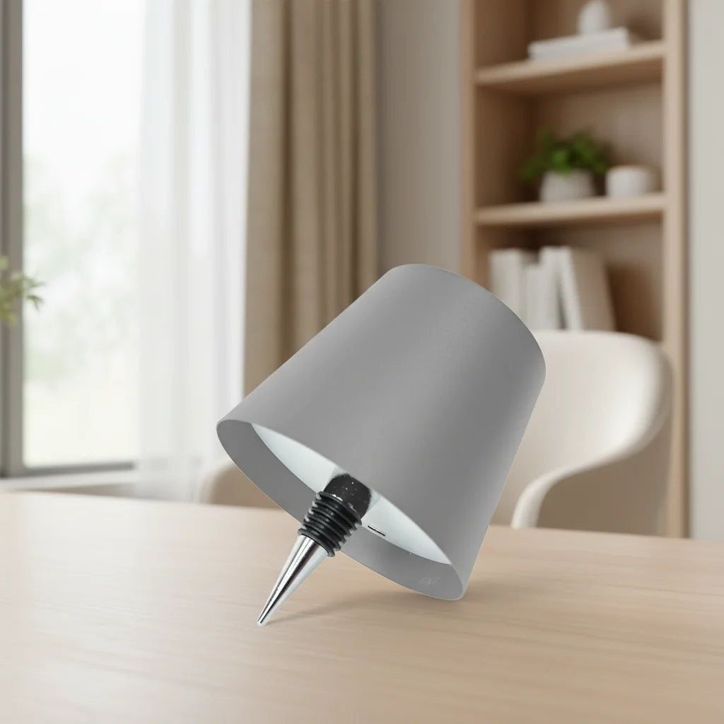 Bottle Table Lamp Iron | USB Rechargeable LED Cap with 3 Light Tones | Cordless Mood Lighting for Desk, Shelf &amp; Events 12
