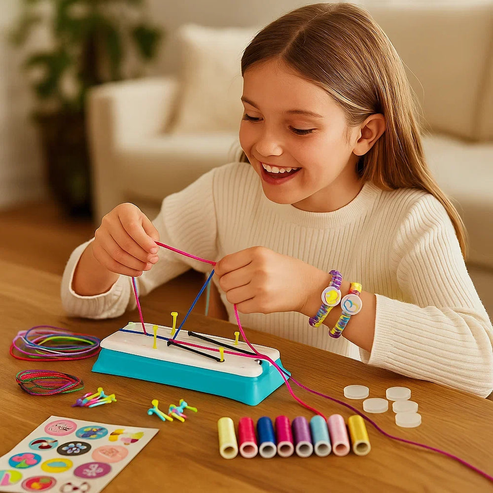 Bracelet Making Kit Braiding Board & Thread Set | Weaving Patterns for Friendship Bracelets | Group Craft Activity 2