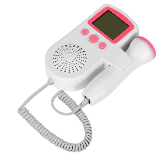 Baby Heartbeat Monitor with 3 MHz Probe | LCD Display, 3 Measuring Modes | Batteries & Probe Included, CE Certified