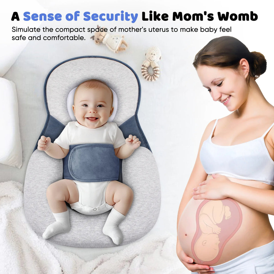 Baby Rest Pillow | 15° Incline | Adjustable Microbead Roller | Breathable Fabric | Newborn Support
