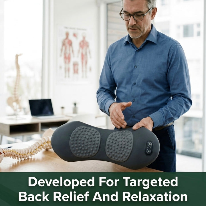 Back Massager with Adjustable Settings | Ergonomic Design | Overheat Protection | AC Powered