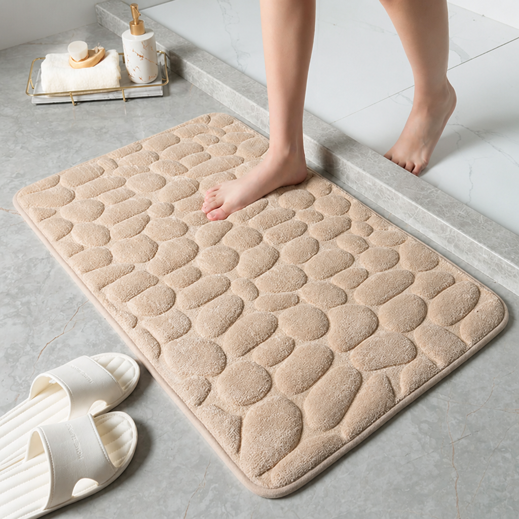 Bath mat with anti-slip coating in multiple colors 15