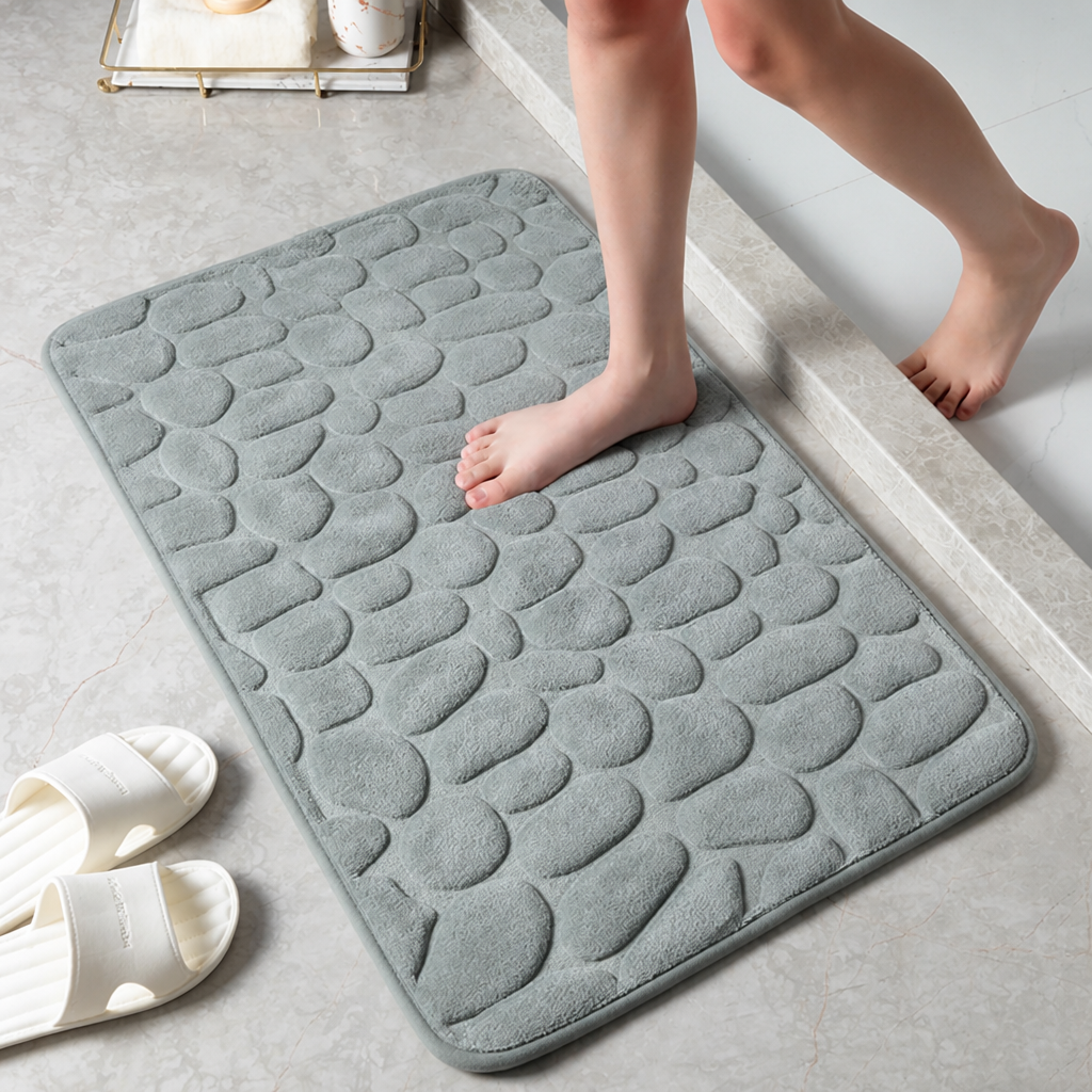 Bath mat with anti-slip coating in multiple colors 16