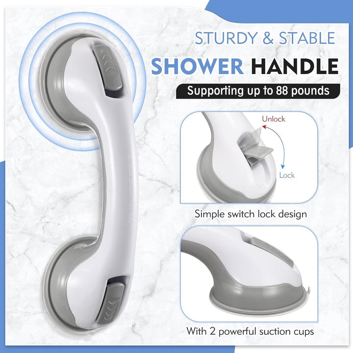 Bathroom Grab Bar | Suction Safety Handle, Non-Slip Grip