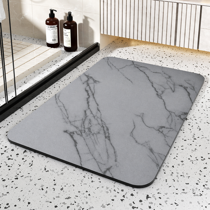 Quick Dry Bathroom Mat Diatom Stone Marble Non-Slip with Rubber Grip Base 6
