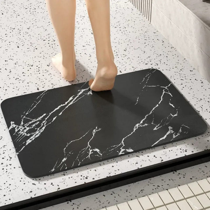 Quick Dry Bathroom Mat Diatom Stone Marble Non-Slip with Rubber Grip Base 1