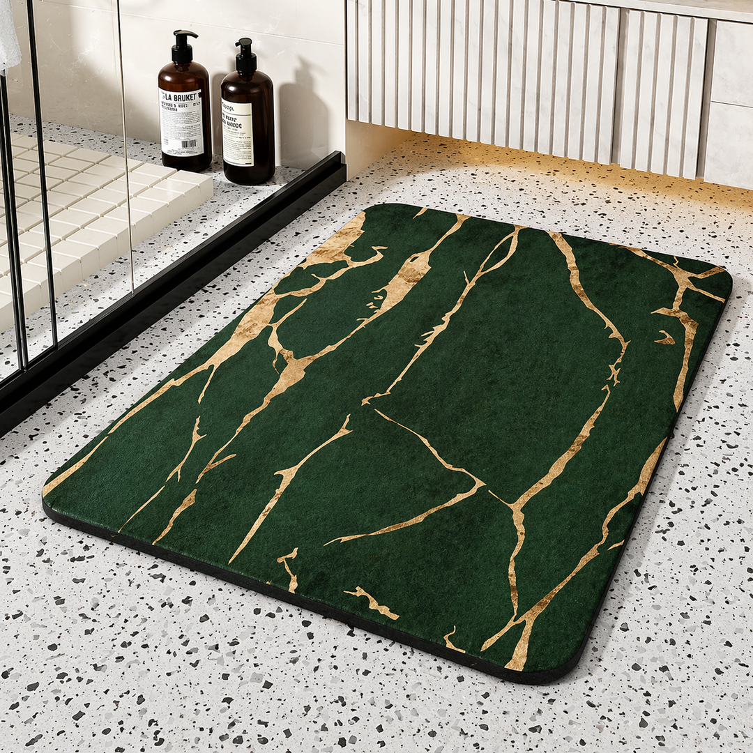 Quick Dry Bathroom Mat Diatom Stone Marble Non-Slip with Rubber Grip Base 4
