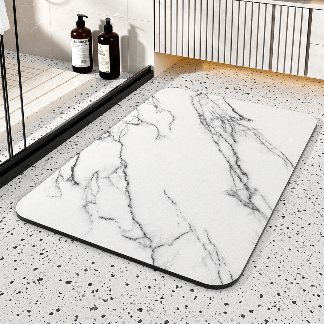 Quick Dry Bathroom Mat Diatom Stone Marble Non-Slip with Rubber Grip Base 5