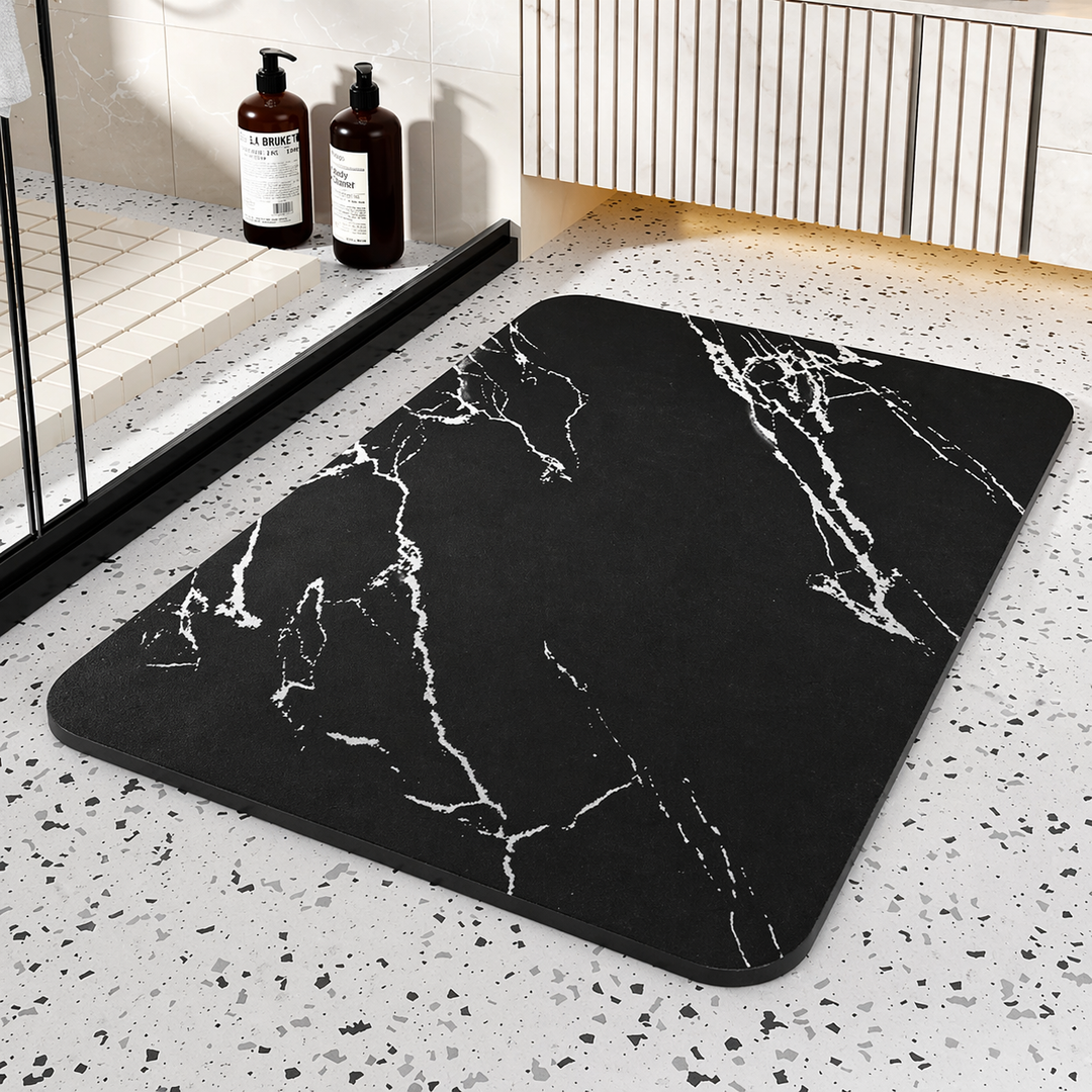 Quick Dry Bathroom Mat Diatom Stone Marble Non-Slip with Rubber Grip Base 2