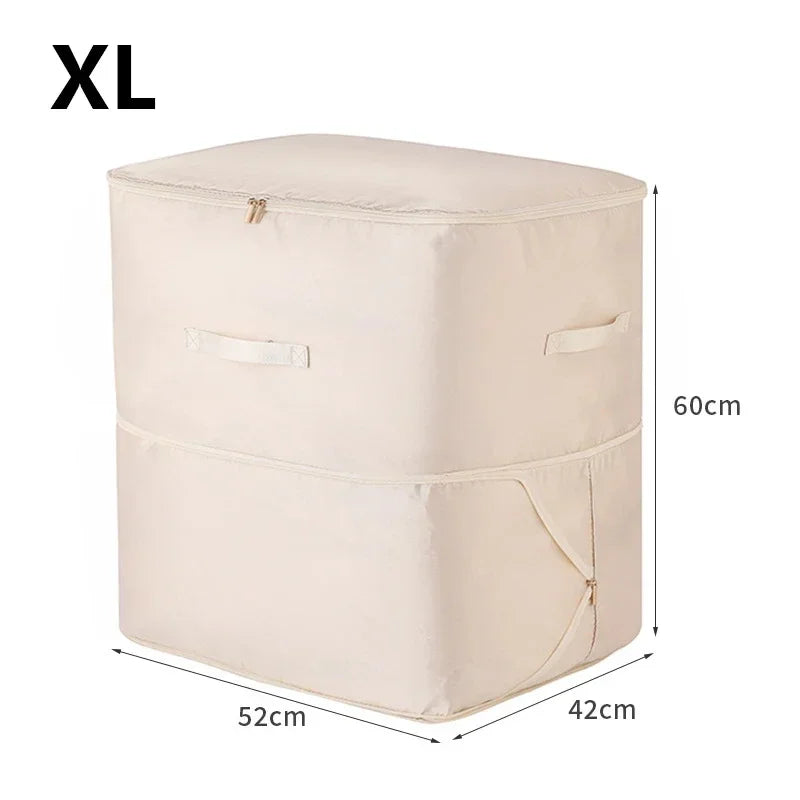 Bedding Storage Bag Non-Woven Fabric | Compressible, No Vacuum Pump Needed | Saves Up to 40% Space in Closets and Wardrobes