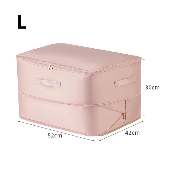Bedding Storage Bag Non-Woven Fabric | Compressible, No Vacuum Pump Needed | Saves Up to 40% Space in Closets and Wardrobes