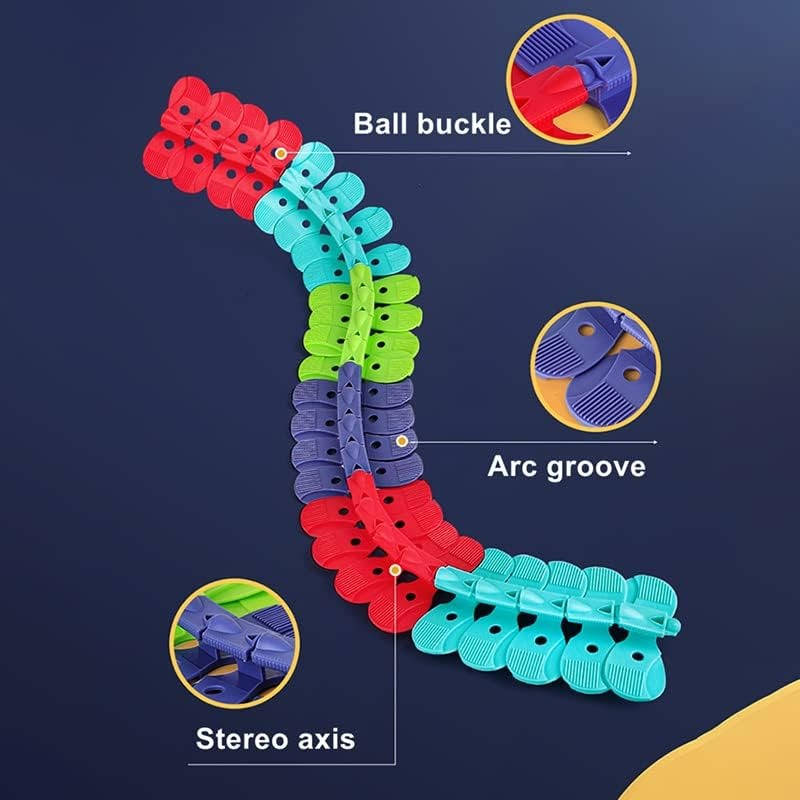 Bendable Race Track for Kids Nontoxic Plastic | Snap-Together Glow-in-the-Dark LED Design | Anti-Tip Car for Endless Play