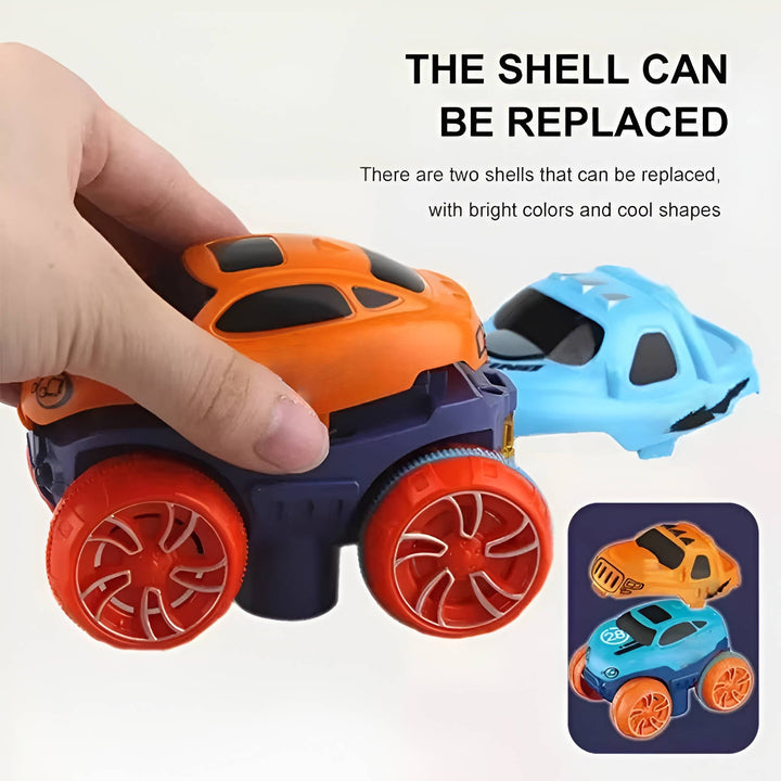 Bendable Race Track for Kids Nontoxic Plastic | Snap-Together Glow-in-the-Dark LED Design | Anti-Tip Car for Endless Play