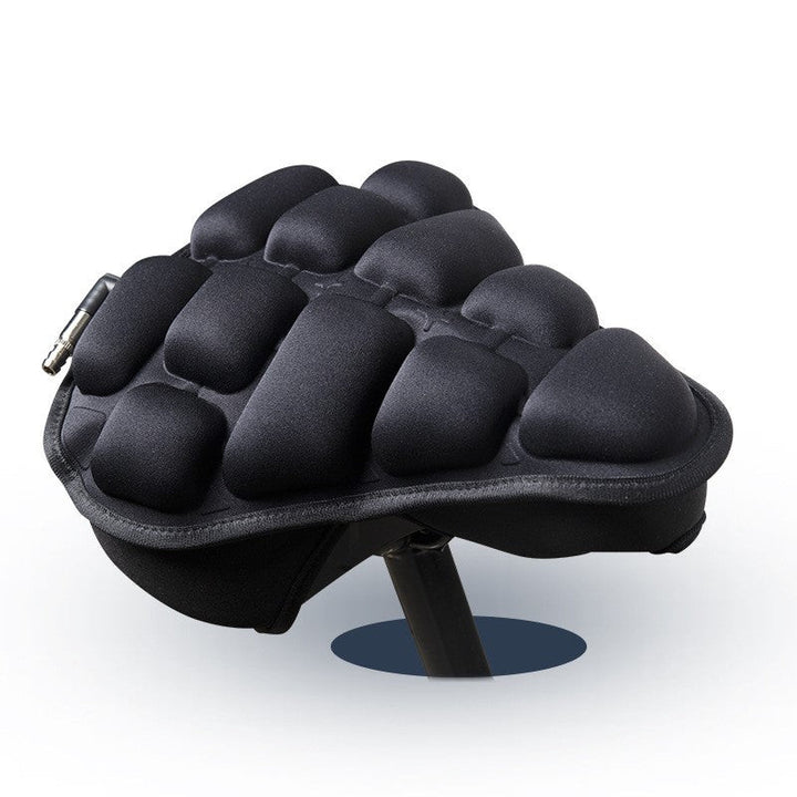 Bicycle Decompression Seat Cushion | 3D Airbag Shock Absorption &amp; Pressure Relief | Breathable Anti-Skid Washable Cover