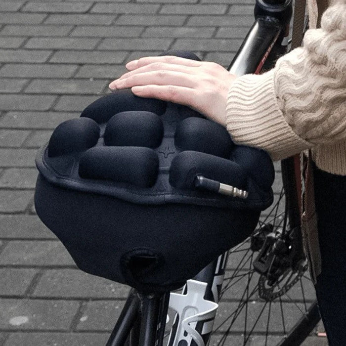 Bicycle Decompression Seat Cushion | 3D Airbag Shock Absorption &amp; Pressure Relief | Breathable Anti-Skid Washable Cover