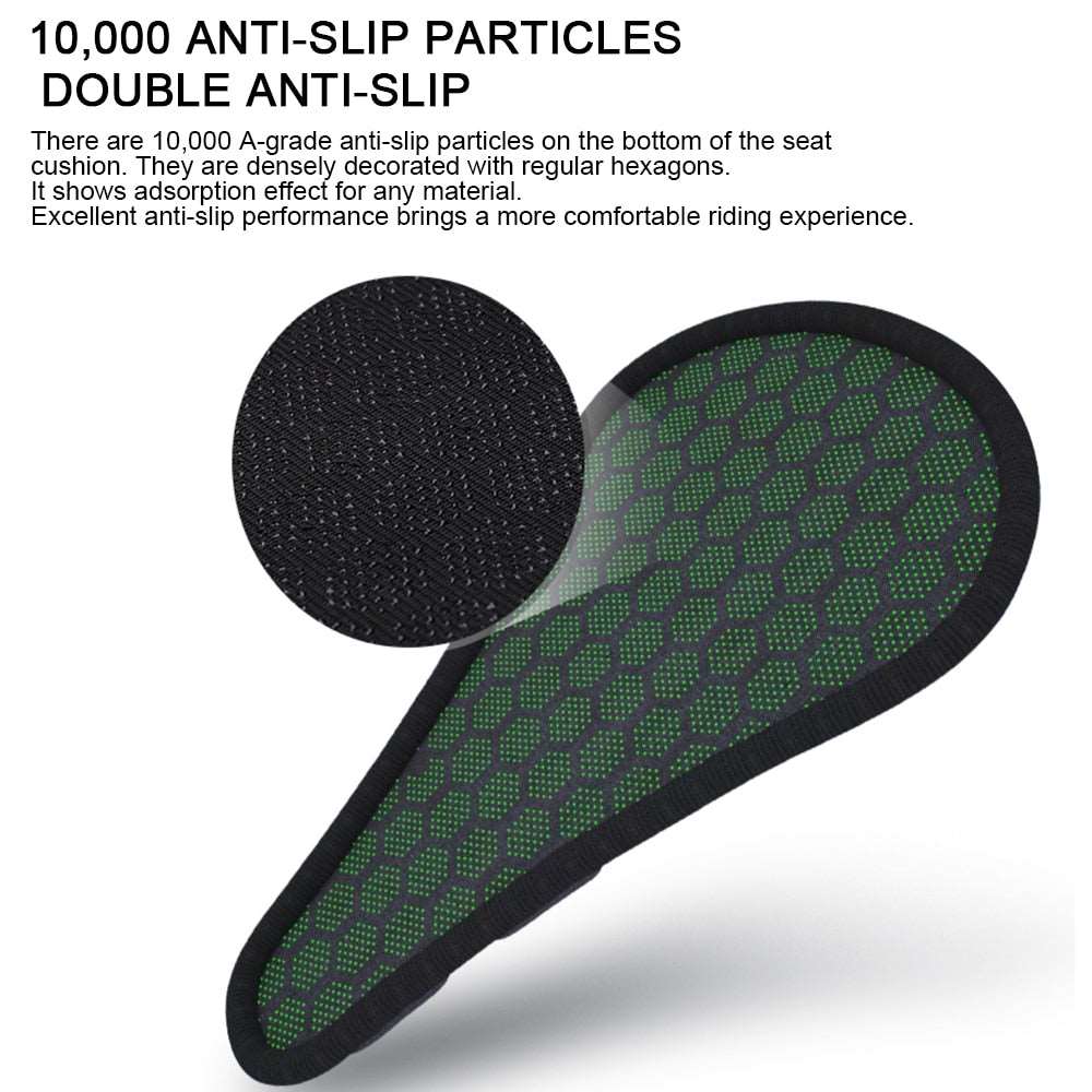 Bicycle Decompression Seat Cushion | 3D Airbag Shock Absorption &amp; Pressure Relief | Breathable Anti-Skid Washable Cover