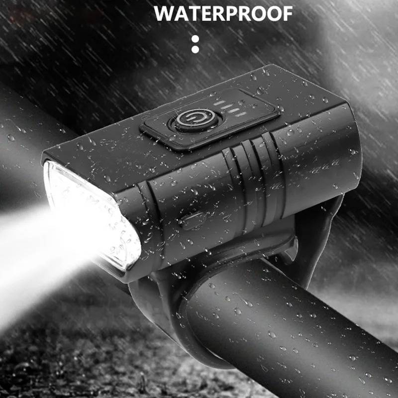 Bike Headlight and Taillight Set | 1000LM Dual T6 LED, 200m Beam Range, 6 Modes | USB Fast Charge, IPX6 Waterproof