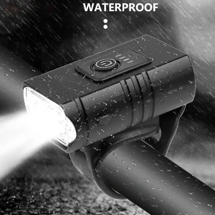 Bike Headlight and Taillight Set | 1000LM Dual T6 LED, 200m Beam Range, 6 Modes | USB Fast Charge, IPX6 Waterproof