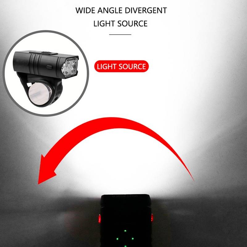 Bike Headlight and Taillight Set | 1000LM Dual T6 LED, 200m Beam Range, 6 Modes | USB Fast Charge, IPX6 Waterproof