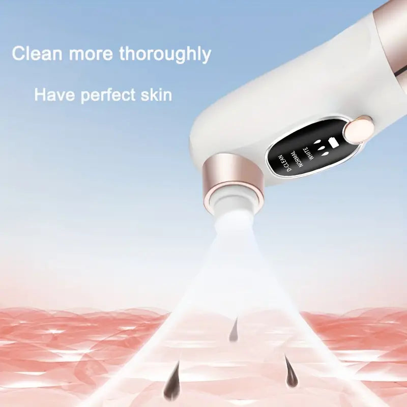 Blackhead Remover Vacuum Tool | Negative Pressure, 6 Interchangeable Heads | Dual Tank Pore Cleanser with LED Display
