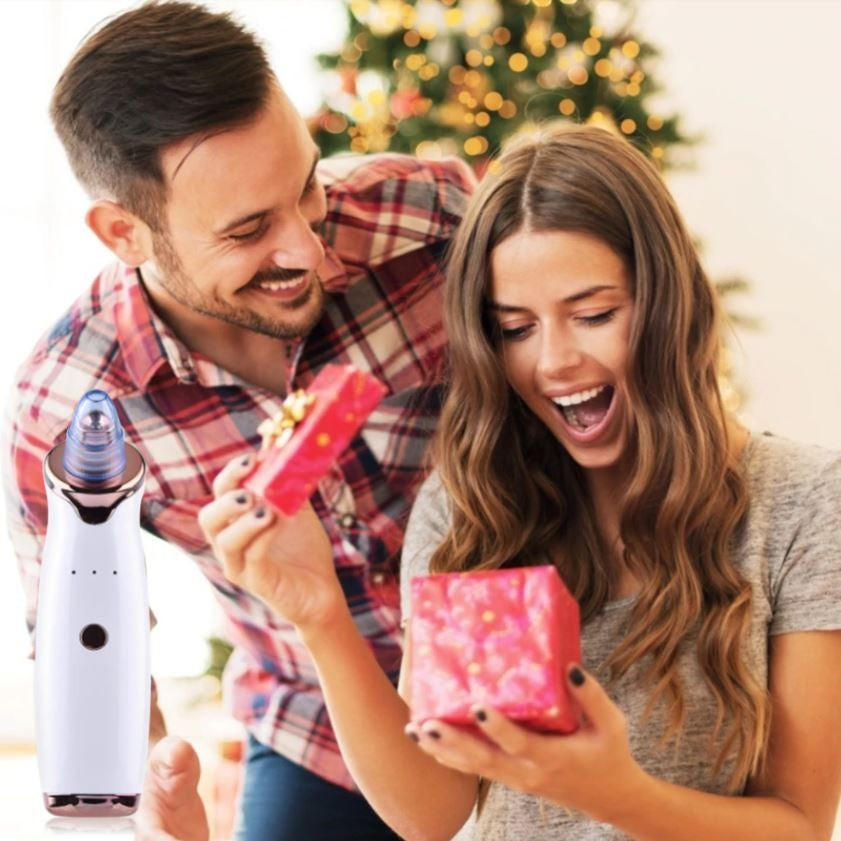 Blackhead Vacuum Cleaner for All Skin Types | 3 Suction Levels, 4 Heads | USB Rechargeable Pore &amp; Sebum Cleanser
