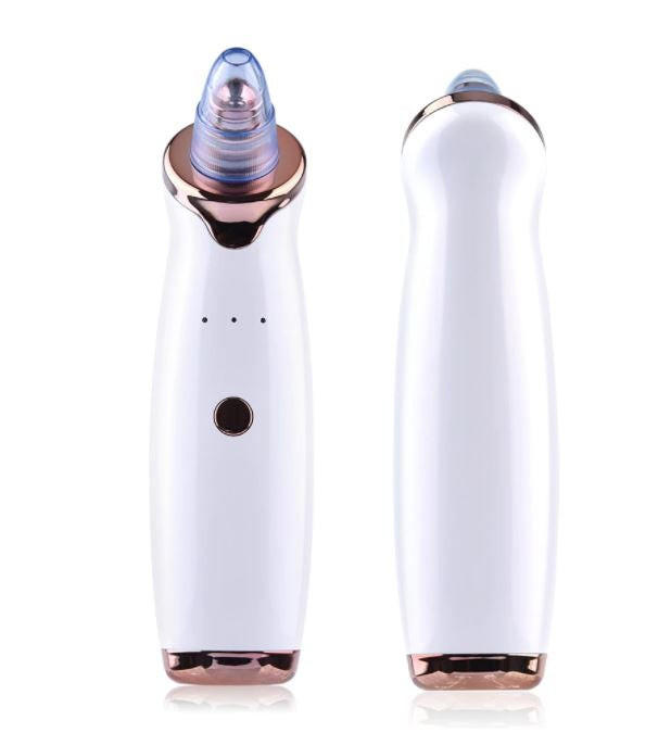 Blackhead Vacuum Cleaner for All Skin Types | 3 Suction Levels, 4 Heads | USB Rechargeable Pore &amp; Sebum Cleanser