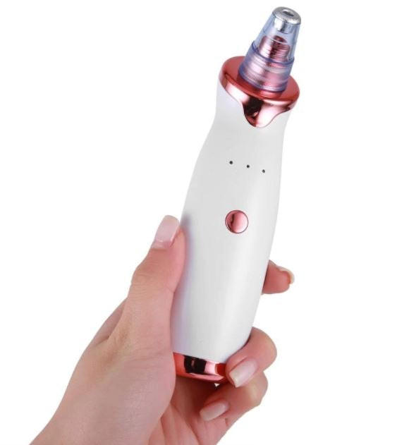 Blackhead Vacuum Cleaner for All Skin Types | 3 Suction Levels, 4 Heads | USB Rechargeable Pore &amp; Sebum Cleanser