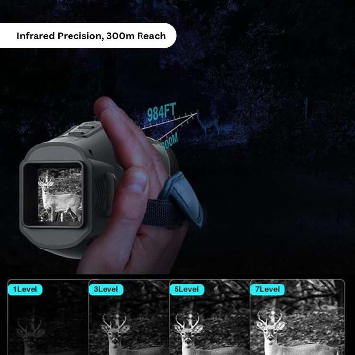Blackout Night Vision Monocular | IR Lens, Side Keys