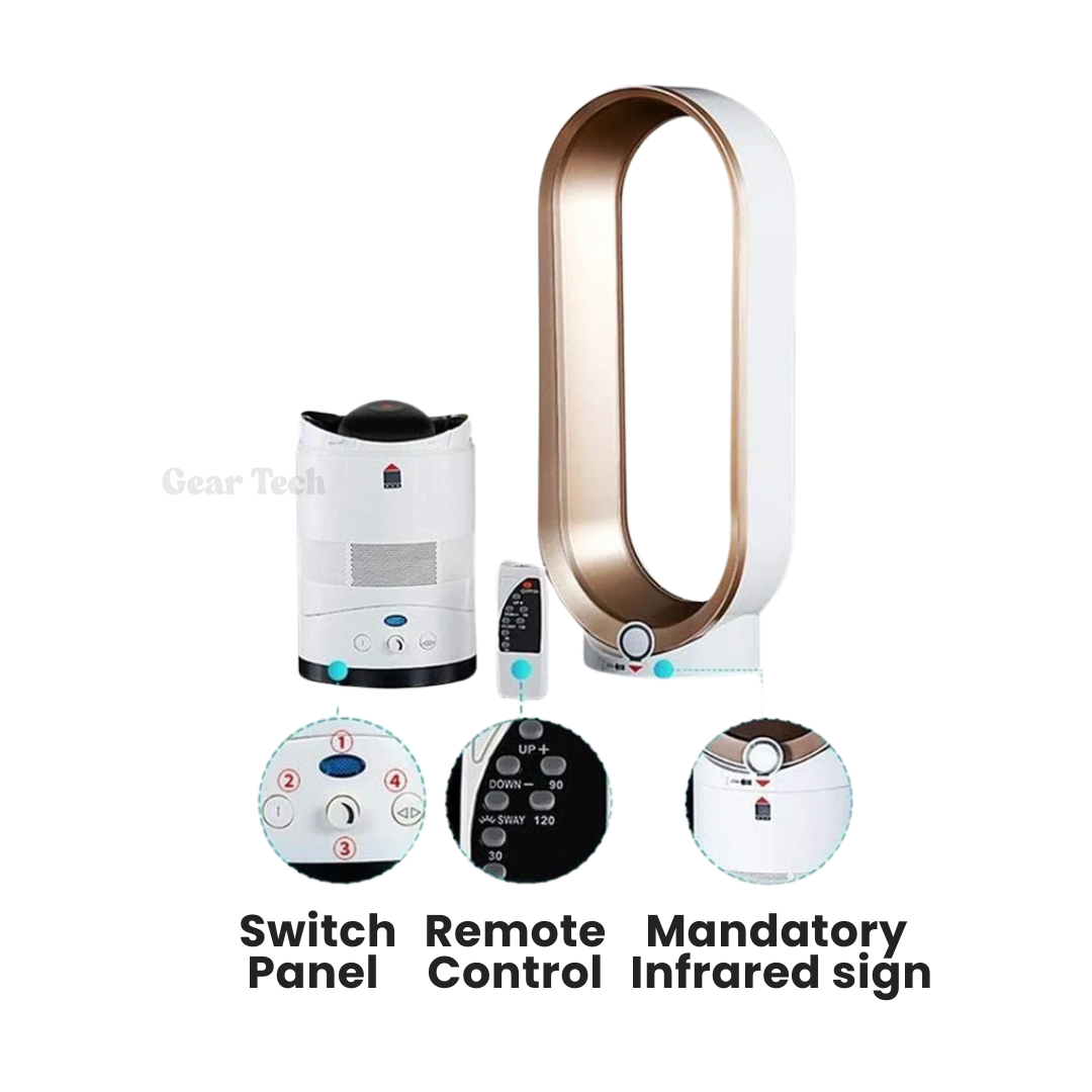 Bladeless Fan with Remote Control | 40cm Tower Fan with Timer &amp; Oscillation