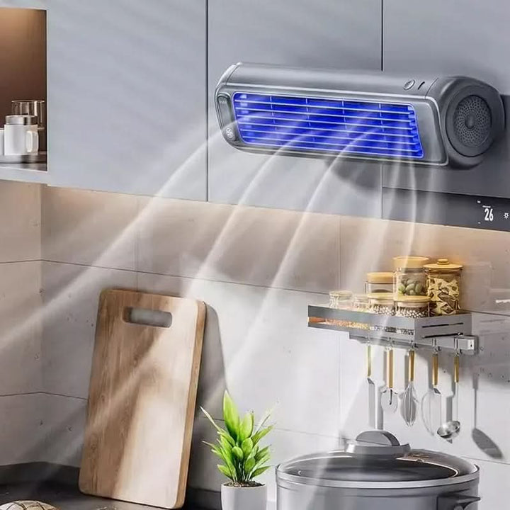Bladeless Portable Air Cooler Fan | Rechargeable 2000mAh | Wall Mount &amp; Tabletop | 12-Hour Battery