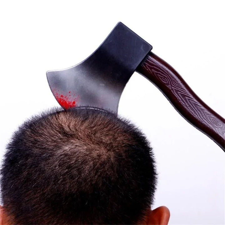 Bloody Weapon Headband Halloween Costume Prop | Head-Through Optical Illusion Design | Lightweight Flexible Plastic