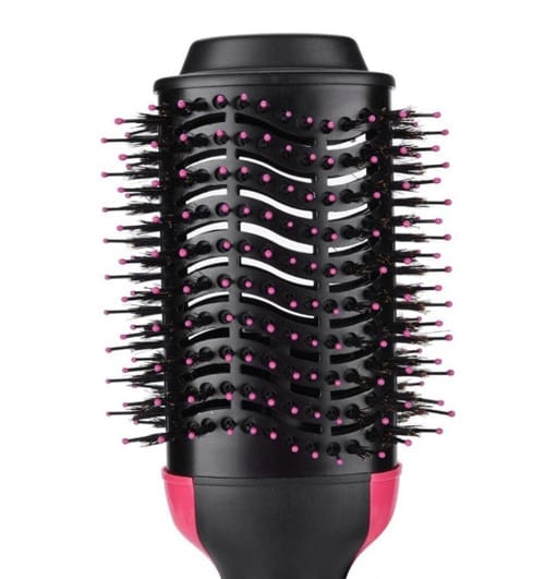 Blow Dry Brush Hot Air Styler with Curved Edges | Ceramic Oval Barrel 1000W | Volumising Smooth Shine Styling Results