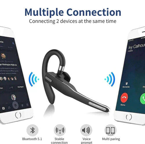 Bluetooth Headset Wireless Noise-Cancelling with 25-Hour Battery Life